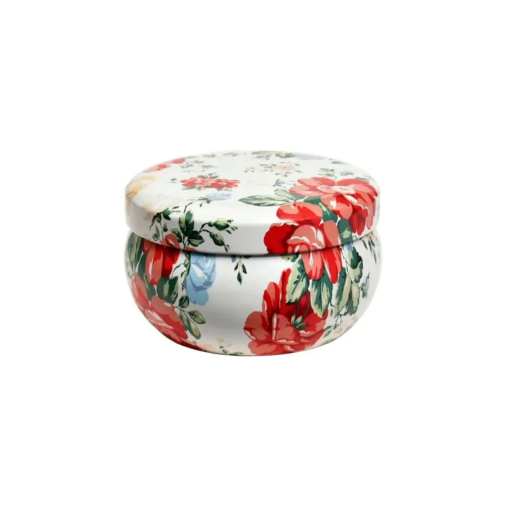 Pioneer Woman Vintage Floral Candle Tin Set 3-pc Rose Apple Honeysuckle Gift NEW